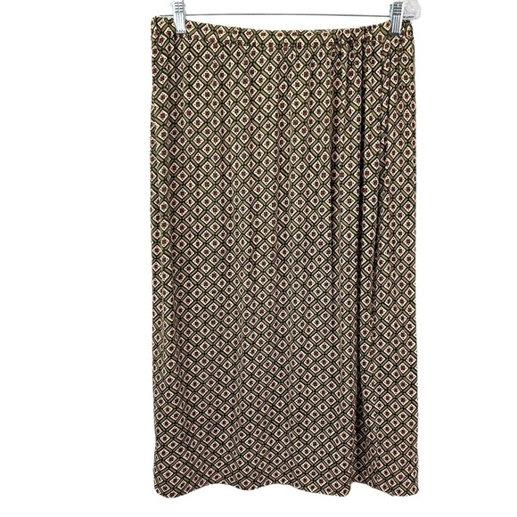 Vintage Diane Von Furstenberg Mide Wrap Skirt With Diamonds Y2K size Large - Picture 5 of 5